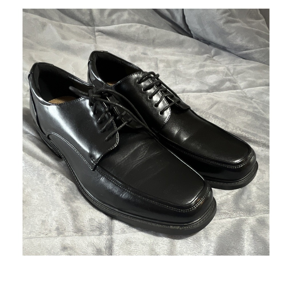 Croft & Barrow Ortholite Square Toe Lace Up Oxford Dress Shoes Black Men's 11